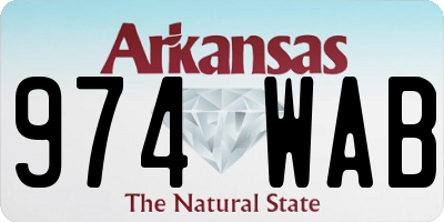 AR license plate 974WAB