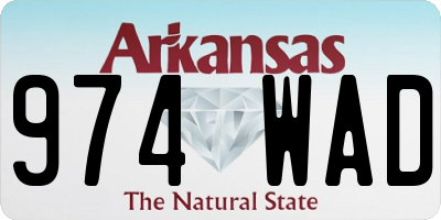 AR license plate 974WAD