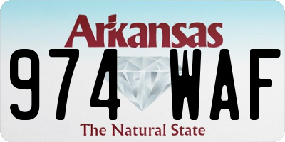 AR license plate 974WAF