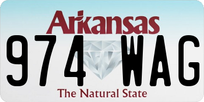 AR license plate 974WAG