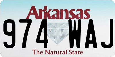 AR license plate 974WAJ