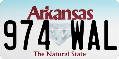 AR license plate 974WAL