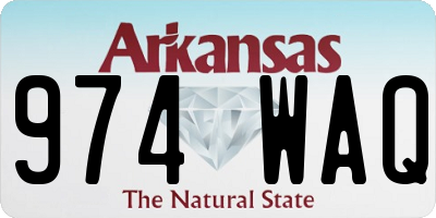 AR license plate 974WAQ