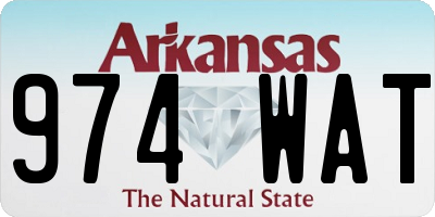 AR license plate 974WAT