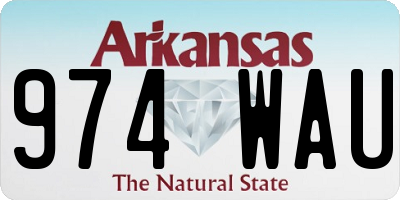 AR license plate 974WAU