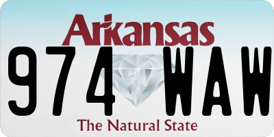 AR license plate 974WAW
