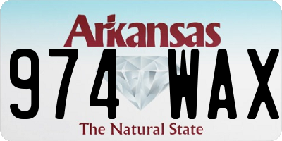 AR license plate 974WAX