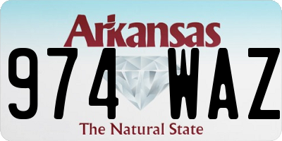 AR license plate 974WAZ