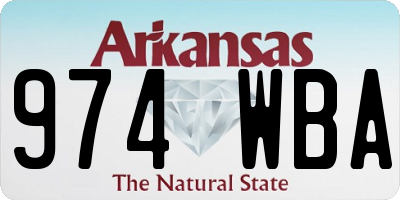 AR license plate 974WBA