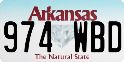 AR license plate 974WBD
