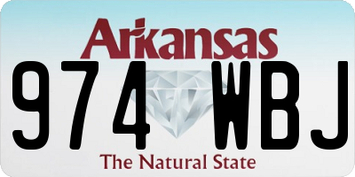 AR license plate 974WBJ