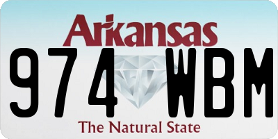 AR license plate 974WBM