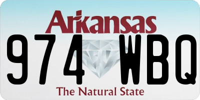 AR license plate 974WBQ