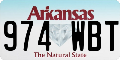 AR license plate 974WBT