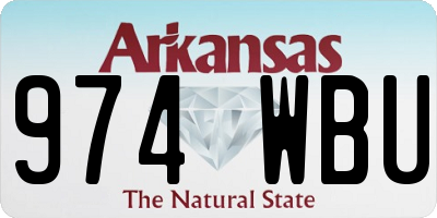 AR license plate 974WBU