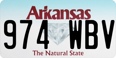 AR license plate 974WBV