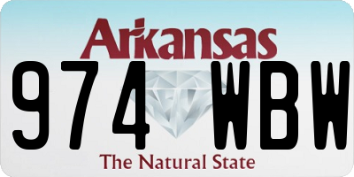 AR license plate 974WBW