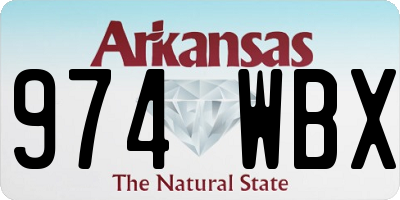 AR license plate 974WBX