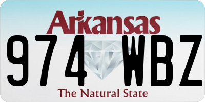 AR license plate 974WBZ