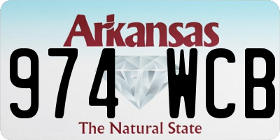 AR license plate 974WCB