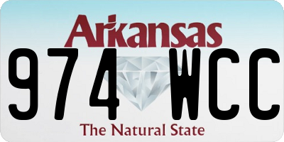 AR license plate 974WCC