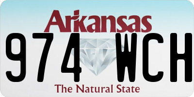 AR license plate 974WCH