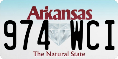 AR license plate 974WCI