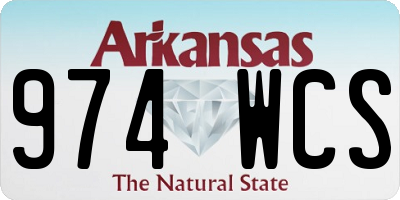 AR license plate 974WCS