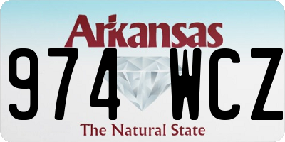 AR license plate 974WCZ