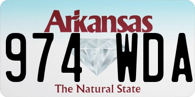 AR license plate 974WDA