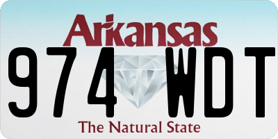 AR license plate 974WDT