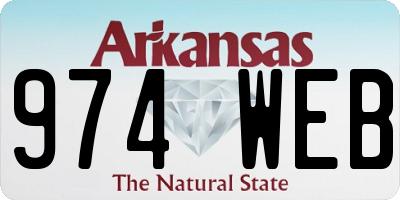 AR license plate 974WEB