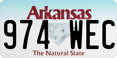 AR license plate 974WEC