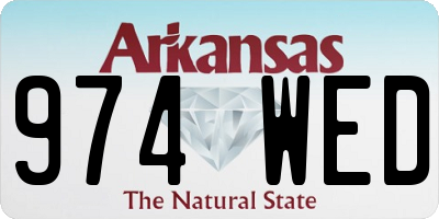 AR license plate 974WED