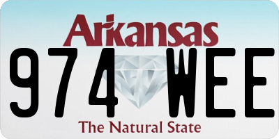AR license plate 974WEE
