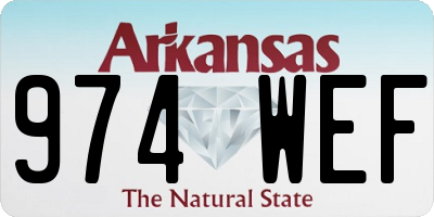 AR license plate 974WEF