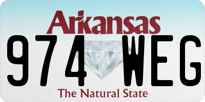 AR license plate 974WEG