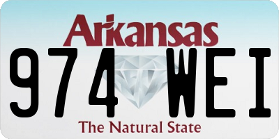 AR license plate 974WEI