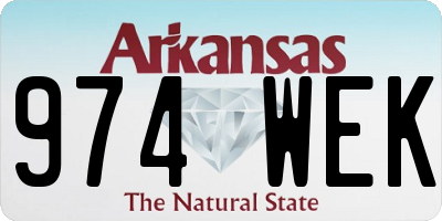 AR license plate 974WEK