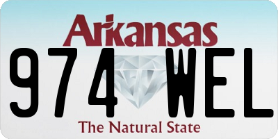 AR license plate 974WEL