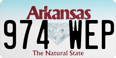 AR license plate 974WEP