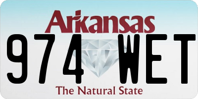 AR license plate 974WET