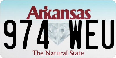 AR license plate 974WEU