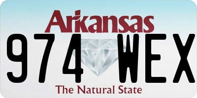 AR license plate 974WEX