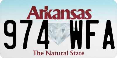 AR license plate 974WFA