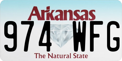 AR license plate 974WFG