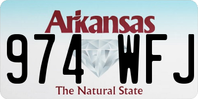 AR license plate 974WFJ
