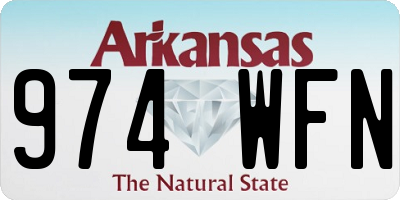 AR license plate 974WFN