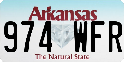 AR license plate 974WFR