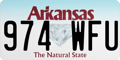 AR license plate 974WFU